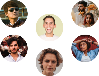 Grid of profile pictures