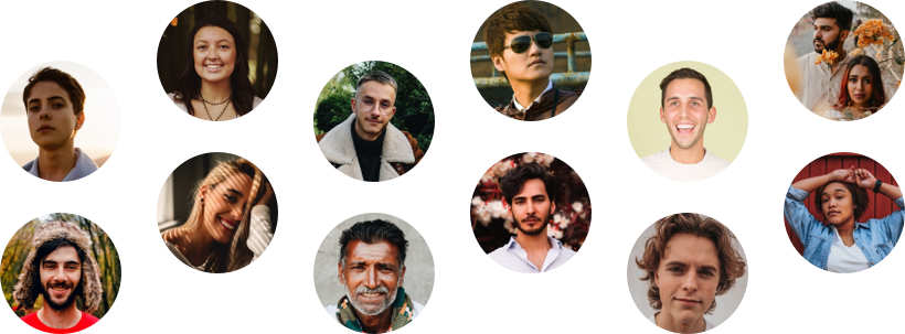 Grid of profile pictures